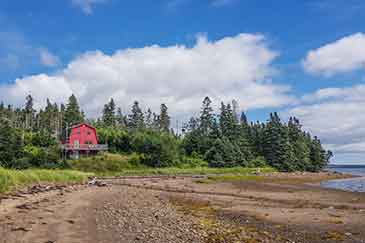 Red Ocean Cottage for sale on Cape Breton Island, Nova Scotia, Canada - Low Tide